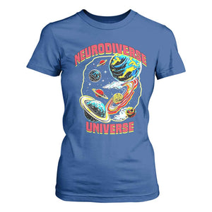 Neurodiverse Universe T Shirt For Women Neurodiversity Embrace ADHD Autism ASD TS02 Royal Blue Print Your Wear
