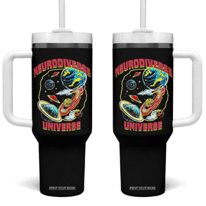 Neurodiverse Universe Tumbler With Handle Neurodiversity Embrace ADHD Autism ASD TS02 One Size: 40 oz Black Print Your Wear