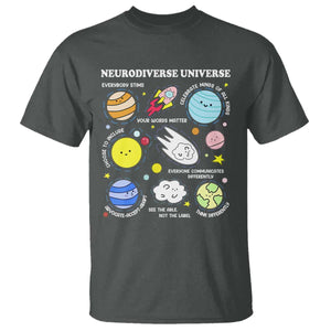 Neurodiverse Universe T Shirt Autism Awareness ADHD ASD Neurodiversity TS02 Dark Heather Print Your Wear