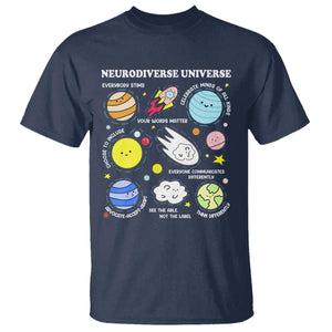Neurodiverse Universe T Shirt Autism Awareness ADHD ASD Neurodiversity TS02 Navy Print Your Wear