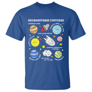 Neurodiverse Universe T Shirt Autism Awareness ADHD ASD Neurodiversity TS02 Royal Blue Print Your Wear