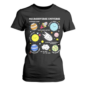 Neurodiverse Universe T Shirt For Women Autism Awareness ADHD ASD Neurodiversity TS02 Black Print Your Wear