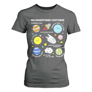Neurodiverse Universe T Shirt For Women Autism Awareness ADHD ASD Neurodiversity TS02 Dark Heather Print Your Wear