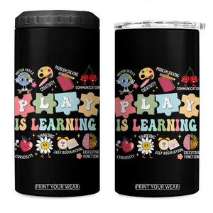 Special Education 4 in 1 Can Cooler Tumbler Play is Learning Sped Teacher TS02 One Size: 16 oz Black Print Your Wear