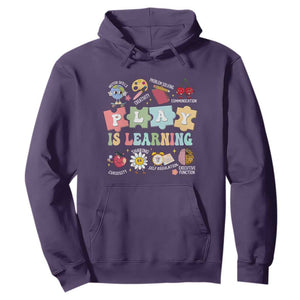 Special Education Hoodie Play is Learning Sped Teacher TS02 Purple Print Your Wear
