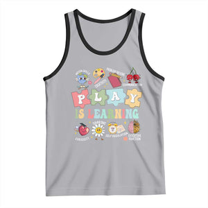 Special Education Tank Top Play is Learning Sped Teacher TS02 Athletic Heather Black Print Your Wear