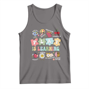 Special Education Tank Top Play is Learning Sped Teacher TS02 Deep Heather Print Your Wear
