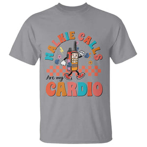 Special Education T Shirt Walkie Calls Are My Cardio Inspirational ABA SPED TS02 Sport Gray Print Your Wear
