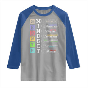 Special Education Raglan Shirt Growth Mindset Positive Inspiration TS02 Sport Gray Royal Print Your Wear