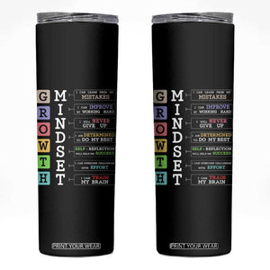 Special Education Skinny Tumbler Growth Mindset Positive Inspiration TS02 Black Print Your Wear