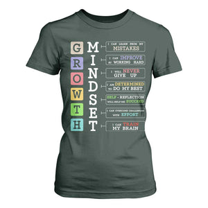 Special Education T Shirt For Women Growth Mindset Positive Inspiration TS02 Dark Forest Green Print Your Wear