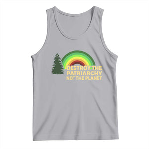 Feminist Tank Top Destroy The Patriarchy Not The Planet Feminism TS02 Athletic Heather Print Your Wear