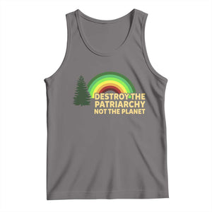 Feminist Tank Top Destroy The Patriarchy Not The Planet Feminism TS02 Deep Heather Print Your Wear