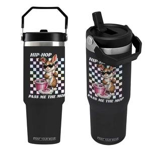 Hip Hop Easter Bunny Cleaning Pun Flip Straw Tumbler Funny Rabbit with Mop TS02 One Size: 30 oz Black Print Your Wear
