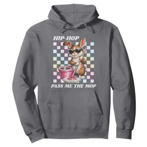 Hip Hop Easter Bunny Cleaning Pun Hoodie Funny Rabbit with Mop TS02 Charcoal Print Your Wear