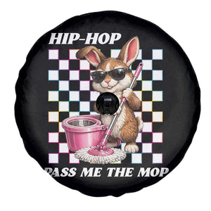 Hip Hop Easter Bunny Cleaning Pun Spare Tire Cover Funny Rabbit with Mop TS02 Print Your Wear