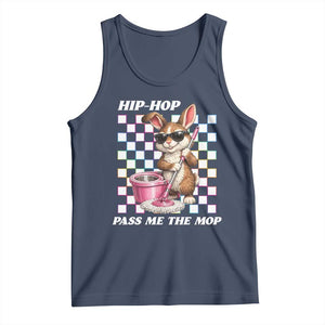 Hip Hop Easter Bunny Cleaning Pun Tank Top Funny Rabbit with Mop TS02 Navy Print Your Wear