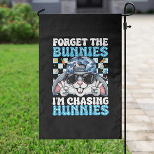 Funny Easter Bunny Forget the Bunnies I’m Chasing Hunnies Garden Flag Cool Rabbit with Sunglasses & Hat Humor TS02 Print Your Wear
