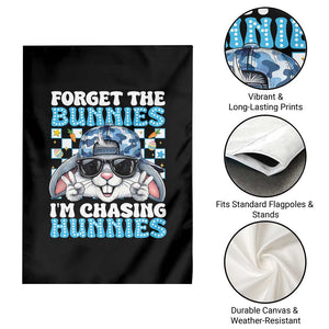 Funny Easter Bunny Forget the Bunnies I’m Chasing Hunnies Garden Flag Cool Rabbit with Sunglasses & Hat Humor TS02 Print Your Wear