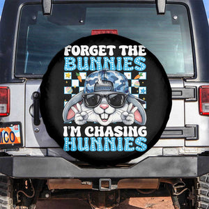 Funny Easter Bunny Forget the Bunnies I’m Chasing Hunnies Spare Tire Cover Cool Rabbit with Sunglasses & Hat Humor TS02 No hole Black Print Your Wear