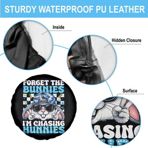 Funny Easter Bunny Forget the Bunnies I’m Chasing Hunnies Spare Tire Cover Cool Rabbit with Sunglasses & Hat Humor TS02 Print Your Wear