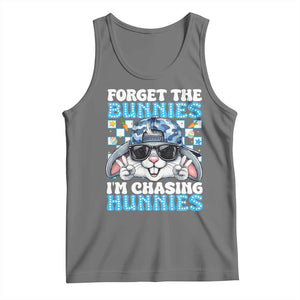 Funny Easter Bunny Forget the Bunnies I’m Chasing Hunnies Tank Top Cool Rabbit with Sunglasses & Hat Humor TS02 Black Heather Print Your Wear