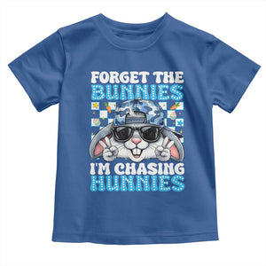 Funny Easter Bunny Forget the Bunnies I’m Chasing Hunnies Toddler T Shirt Cool Rabbit with Sunglasses & Hat Humor TS02 Royal Blue Print Your Wear