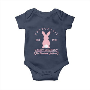 Cottontail Candy Company Vintage Easter Bunny Baby Onesie Retro Chocolate and Jellybeans Spring Lovers TS02 Navy Print Your Wear
