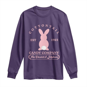 Cottontail Candy Company Vintage Easter Bunny Long Sleeve Shirt Retro Chocolate and Jellybeans Spring Lovers TS02 Purple Print Your Wear