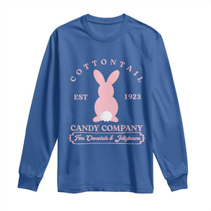 Cottontail Candy Company Vintage Easter Bunny Long Sleeve Shirt Retro Chocolate and Jellybeans Spring Lovers TS02 Royal Blue Print Your Wear
