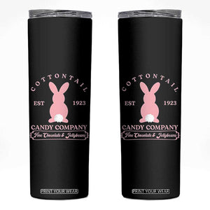 Cottontail Candy Company Vintage Easter Bunny Skinny Tumbler Retro Chocolate and Jellybeans Spring Lovers TS02 Black Print Your Wear