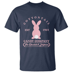 Cottontail Candy Company Vintage Easter Bunny T Shirt Retro Chocolate and Jellybeans Spring Lovers TS02 Navy Print Your Wear