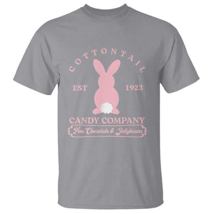 Cottontail Candy Company Vintage Easter Bunny T Shirt Retro Chocolate and Jellybeans Spring Lovers TS02 Sport Gray Print Your Wear