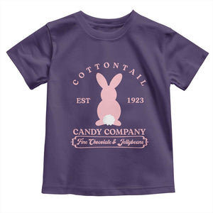 Cottontail Candy Company Vintage Easter Bunny Toddler T Shirt Retro Chocolate and Jellybeans Spring Lovers TS02 Purple Print Your Wear