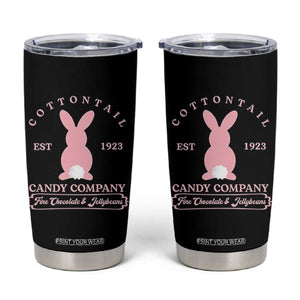 Cottontail Candy Company Vintage Easter Bunny Tumbler Cup Retro Chocolate and Jellybeans Spring Lovers TS02 Black Print Your Wear