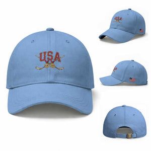 USA Ice Hockey Pride 1980 to 2026 Legacy Baseball Cap Patriotic American Champions