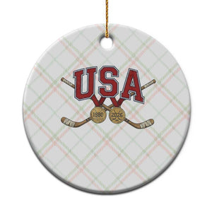 USA Ice Hockey Pride 1980 to 2026 Legacy Ceramic Ornament Patriotic American Champions TS02 1pc Christmas Plaid Print Your Wear