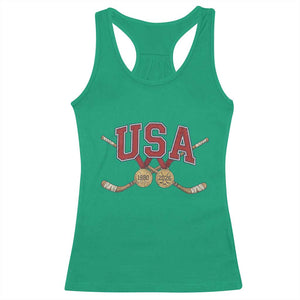 USA Ice Hockey Pride 1980 to 2026 Legacy Racerback Tank Top Patriotic American Champions TS02 Irish Green Print Your Wear