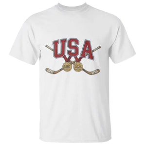 USA Ice Hockey Pride 1980 to 2026 Legacy T Shirt Patriotic American Champions TS02 White Print Your Wear