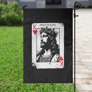 Jesus Is King Playing Card Graphic Garden Flag King of Hearts Christian Faith TS02 Print Your Wear