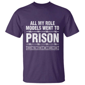 All My Role Models Went To Prison T Shirt Biblical History Heroes Faith Statement TS02 Purple Print Your Wear
