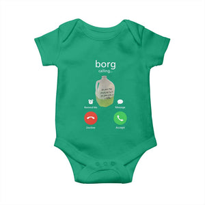 Funny Borg Drink Caling Meme Baby Onesie College Party Drink Viral Humor TS02 Irish Green Print Your Wear
