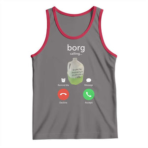 Funny Borg Drink Caling Meme Tank Top College Party Drink Viral Humor TS02 Deep Heather Red Print Your Wear