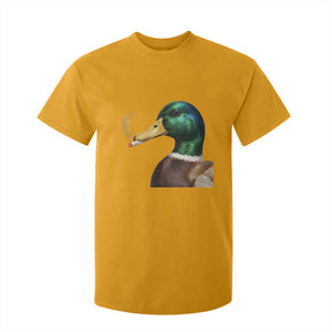 Smoking Mallard Meme Graphic T Shirt For Kid Chaotic Funny Wild Duck Attitude Viral Internet Humor TS02 Gold Print Your Wear
