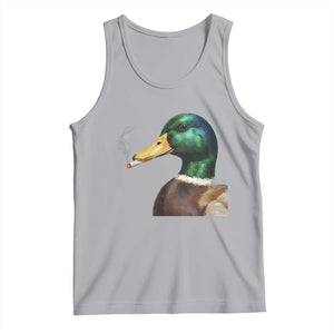 Smoking Mallard Meme Graphic Tank Top Chaotic Funny Wild Duck Attitude Viral Internet Humor TS02 Athletic Heather Print Your Wear