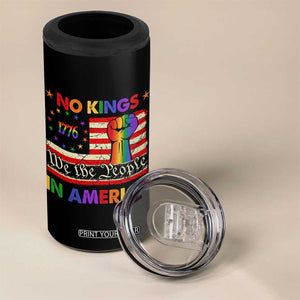 No Kings In America Rainbow Flag 4 in 1 Can Cooler Tumbler TS02 Print Your Wear