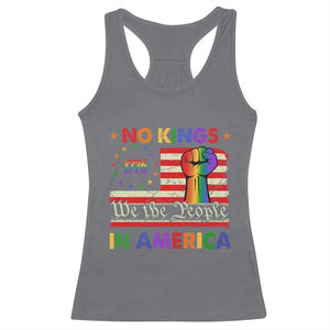 No Kings In America Rainbow Flag Racerback Tank Top TS02 Charcoal Print Your Wear
