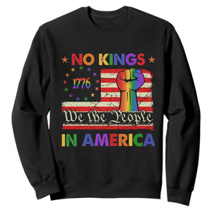 No Kings In America Rainbow Flag Sweatshirt TS02 Black Print Your Wear