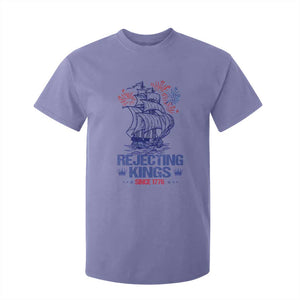 Rejecting Kings Since 1776 T Shirt For Kid Vintage Patriotic Ship 4th Of July Fireworks TS02 Violet Print Your Wear
