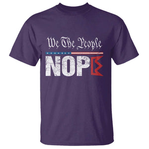 We The People Say Nope T Shirt Retro Patriotic No Kings Political Satire TS02 Purple Print Your Wear